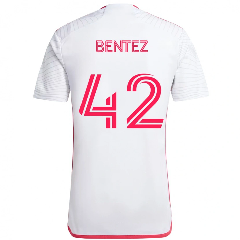 Danxen Herren Óscar Benítez #42 Weiß Magenta Auswärtstrikot Trikot 2025/26 T-Shirt