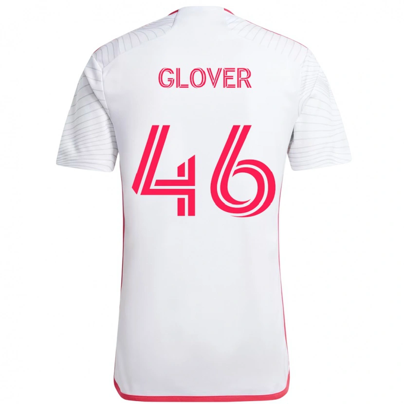 Danxen Herren Caden Glover #46 Weiß Magenta Auswärtstrikot Trikot 2025/26 T-Shirt
