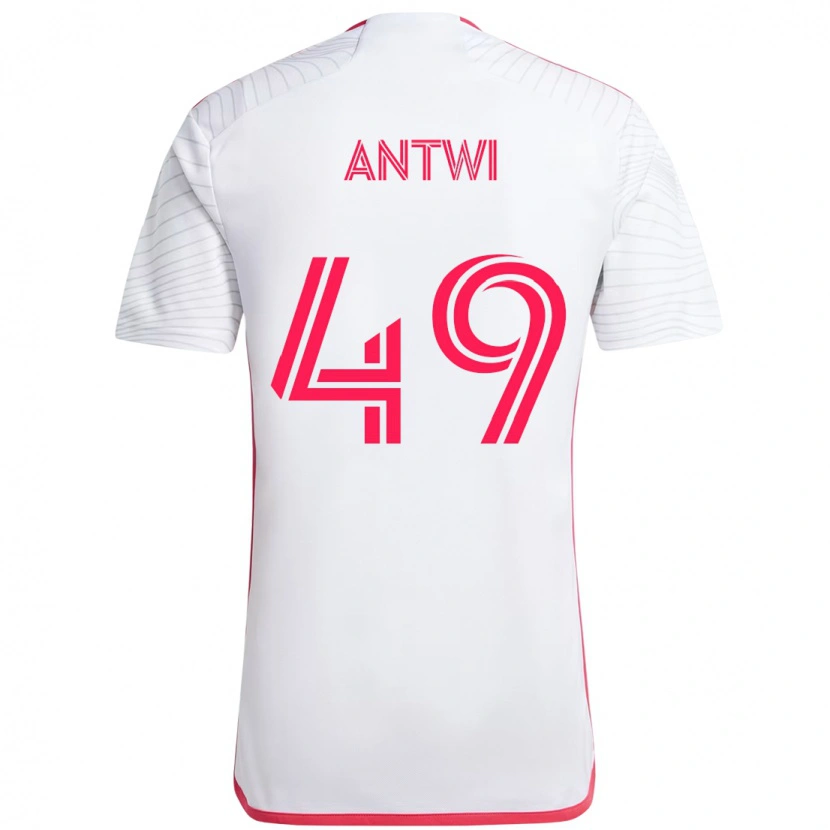 Danxen Herren Seth Antwi #49 Weiß Magenta Auswärtstrikot Trikot 2025/26 T-Shirt