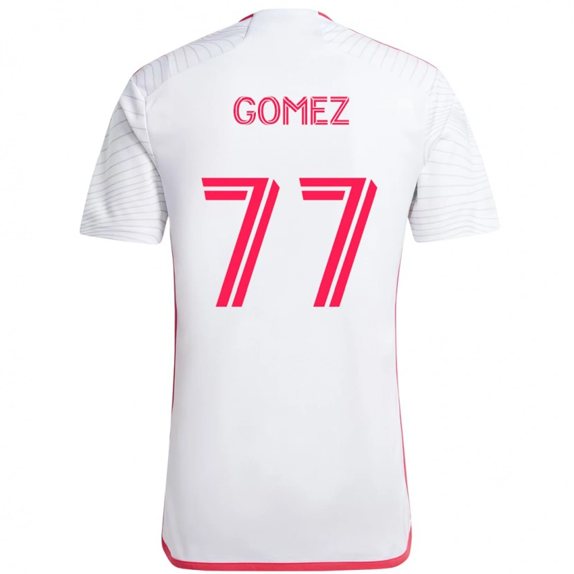 Danxen Herren Sam Gomez #77 Weiß Magenta Auswärtstrikot Trikot 2025/26 T-Shirt
