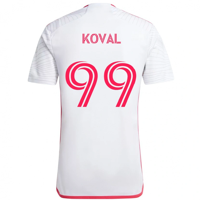 Danxen Herren Stanislav Koval #99 Weiß Magenta Auswärtstrikot Trikot 2025/26 T-Shirt