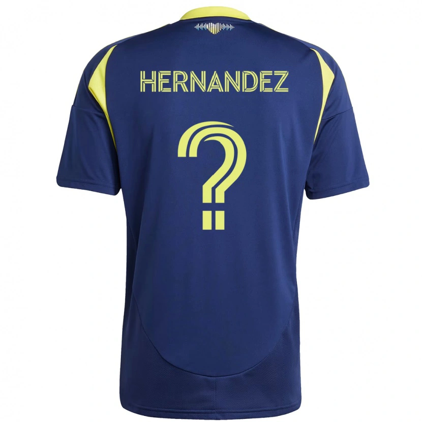 Danxen Herren Jonathan Hernández #0 Marineblau Gelb Auswärtstrikot Trikot 2025/26 T-Shirt