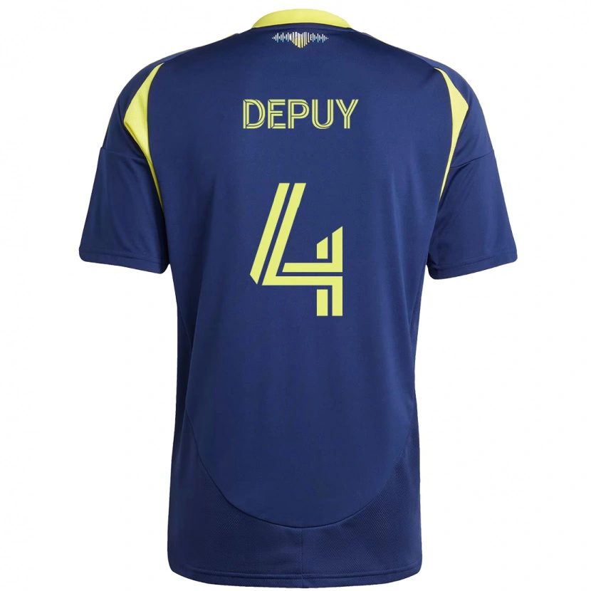 Danxen Herren Nick Depuy #4 Marineblau Gelb Auswärtstrikot Trikot 2025/26 T-Shirt