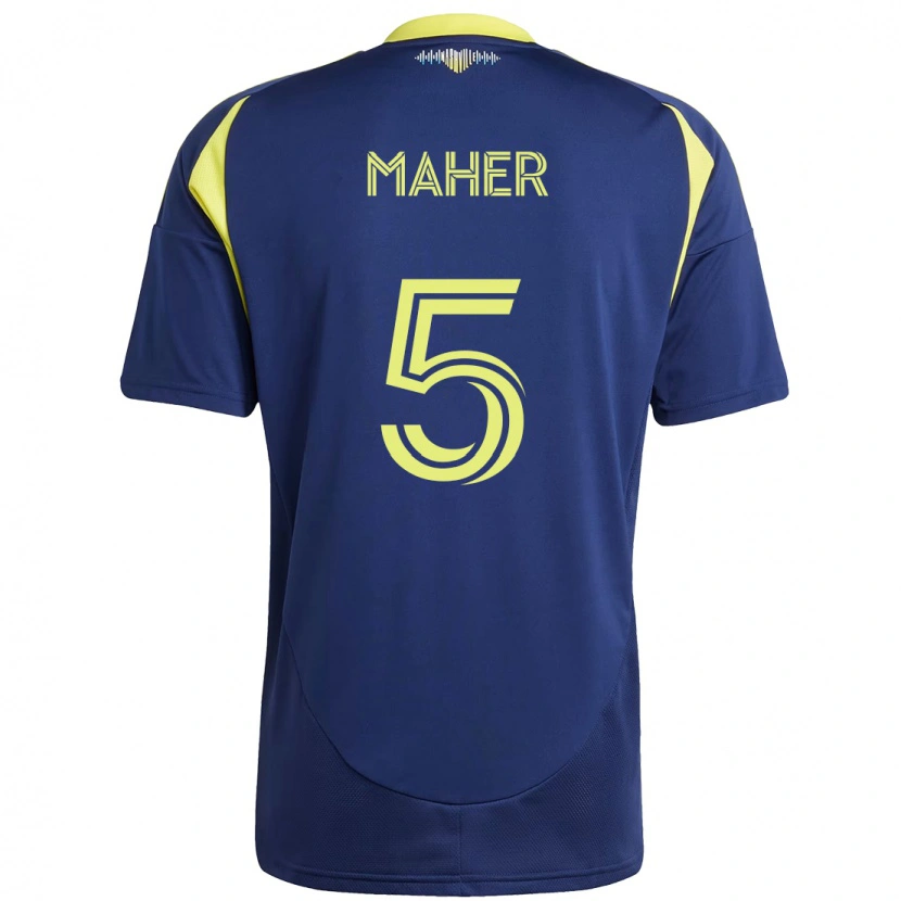 Danxen Herren Jack Maher #5 Marineblau Gelb Auswärtstrikot Trikot 2025/26 T-Shirt