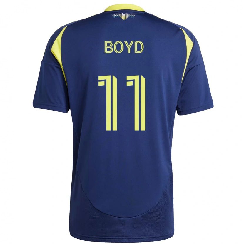 Danxen Herren Tyler Boyd #11 Marineblau Gelb Auswärtstrikot Trikot 2025/26 T-Shirt