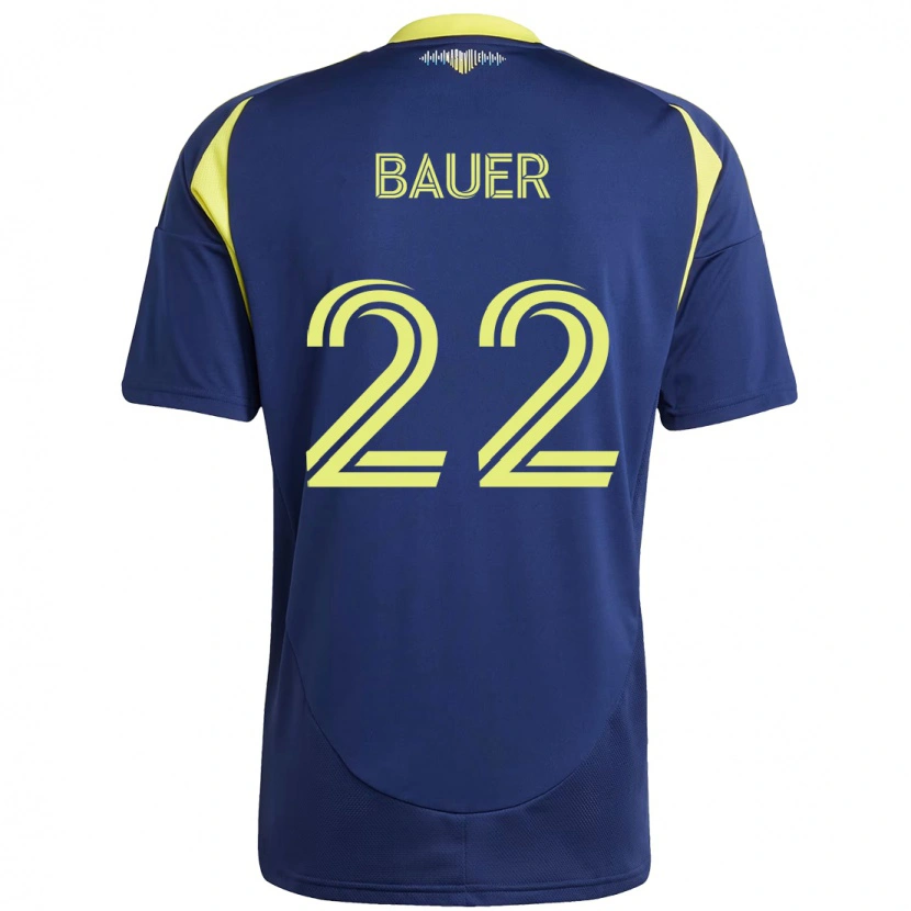 Danxen Herren Josh Bauer #22 Marineblau Gelb Auswärtstrikot Trikot 2025/26 T-Shirt