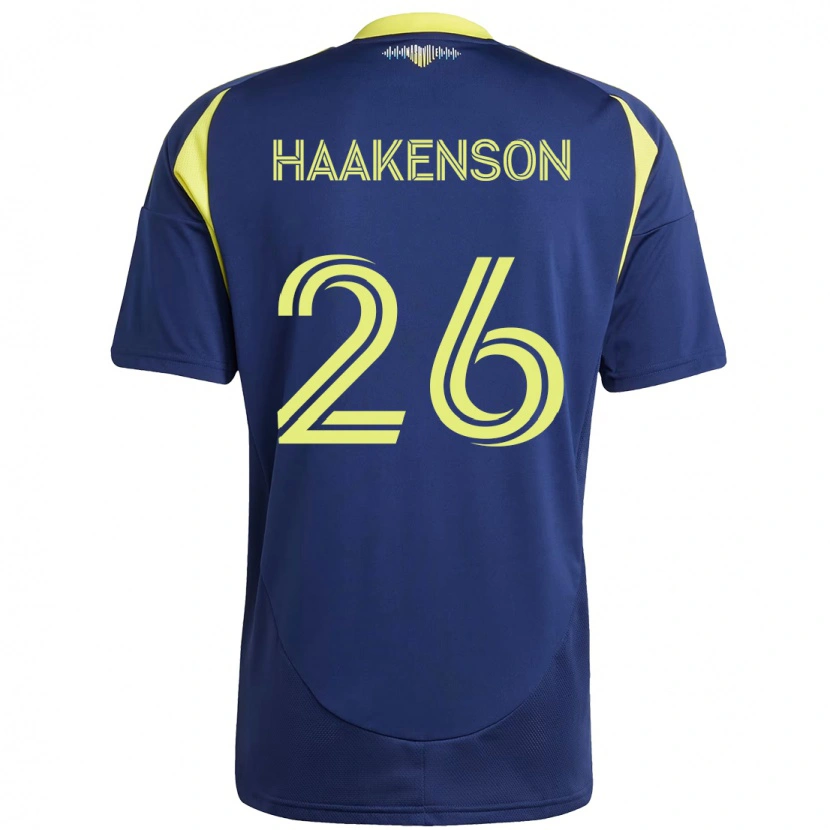 Danxen Herren Luke Haakenson #26 Marineblau Gelb Auswärtstrikot Trikot 2025/26 T-Shirt