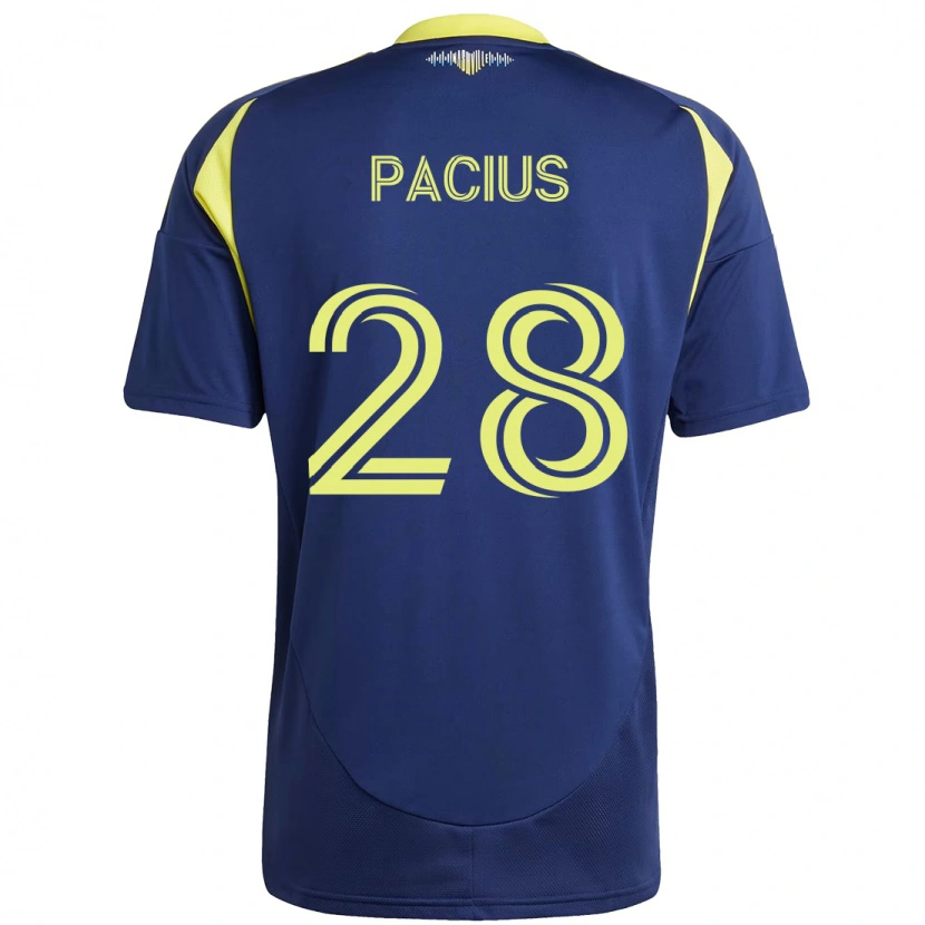 Danxen Herren Woobens Pacius #28 Marineblau Gelb Auswärtstrikot Trikot 2025/26 T-Shirt
