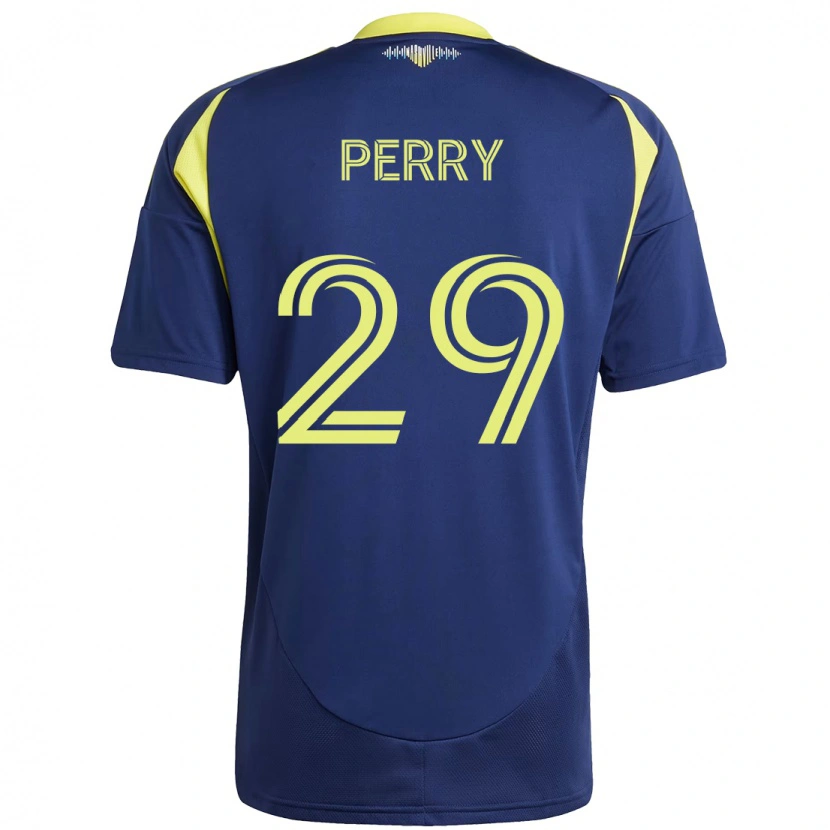 Danxen Herren Nebiyou Perry #29 Marineblau Gelb Auswärtstrikot Trikot 2025/26 T-Shirt
