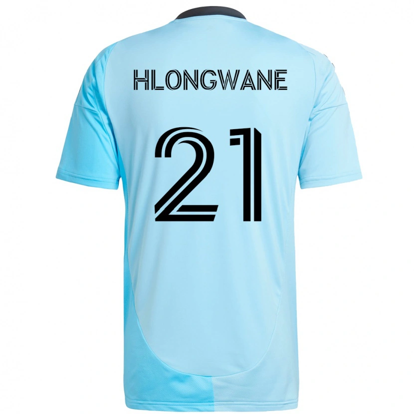 Danxen Herren Bongokuhle Hlongwane #21 Himmelblau Auswärtstrikot Trikot 2025/26 T-Shirt