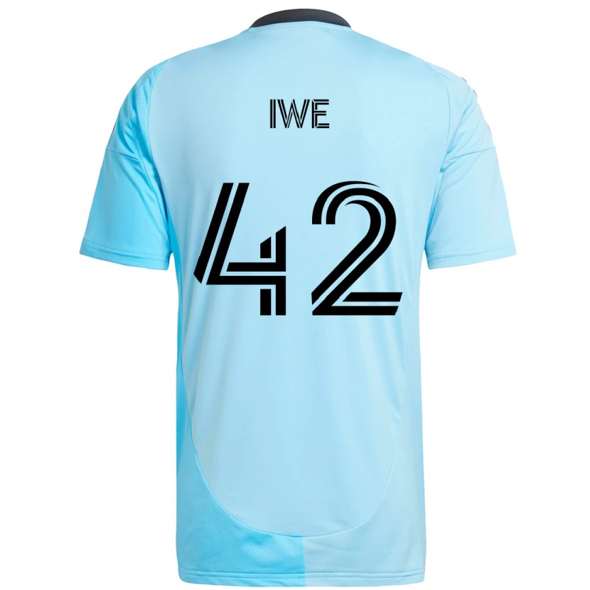 Danxen Herren Emmanuel Iwe #42 Himmelblau Auswärtstrikot Trikot 2025/26 T-Shirt