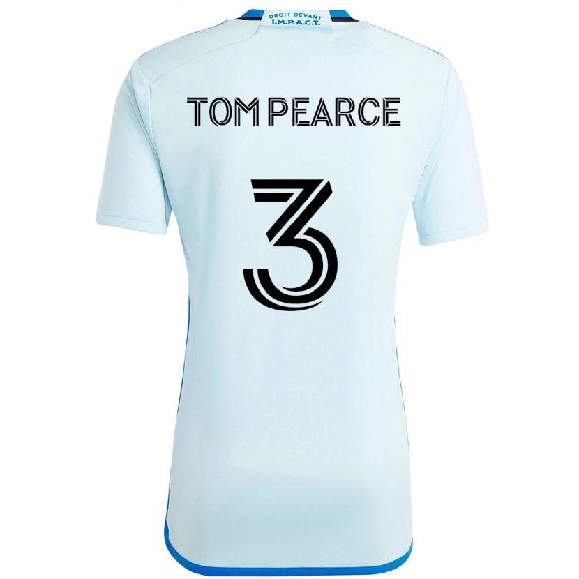 Danxen Herren Tom Pearce #3 Himmelblau Dunkelblau Auswärtstrikot Trikot 2025/26 T-Shirt