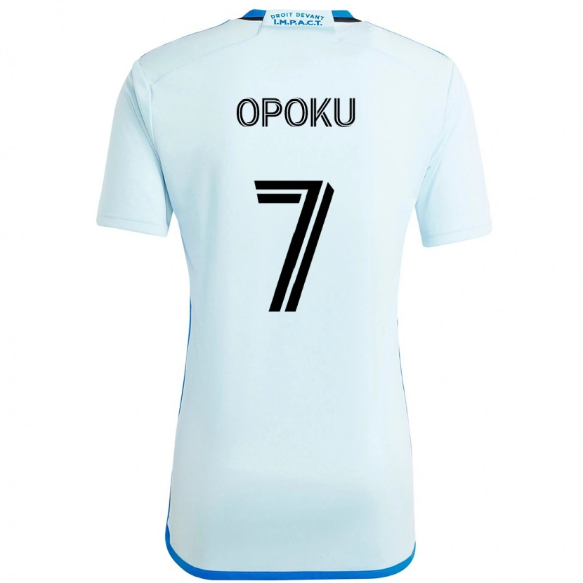 Danxen Herren Kwadwo Opoku #7 Himmelblau Dunkelblau Auswärtstrikot Trikot 2025/26 T-Shirt