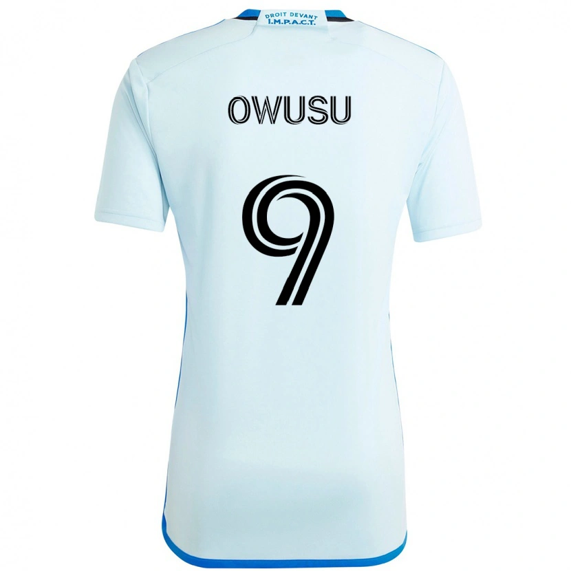 Danxen Herren Prince Osei Owusu #9 Himmelblau Dunkelblau Auswärtstrikot Trikot 2025/26 T-Shirt