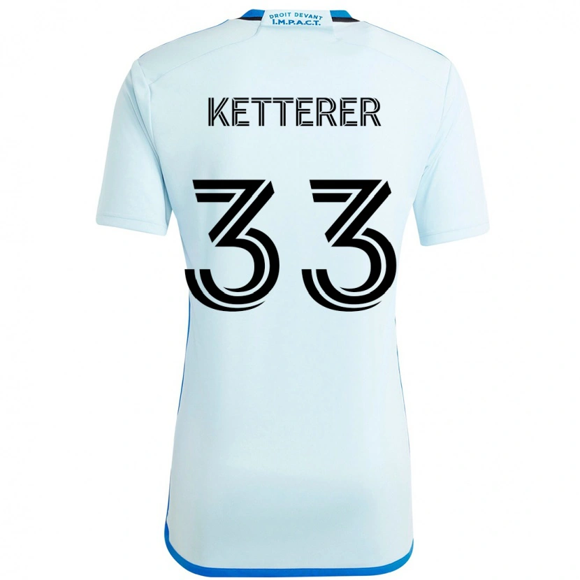 Danxen Herren Logan Ketterer #33 Himmelblau Dunkelblau Auswärtstrikot Trikot 2025/26 T-Shirt