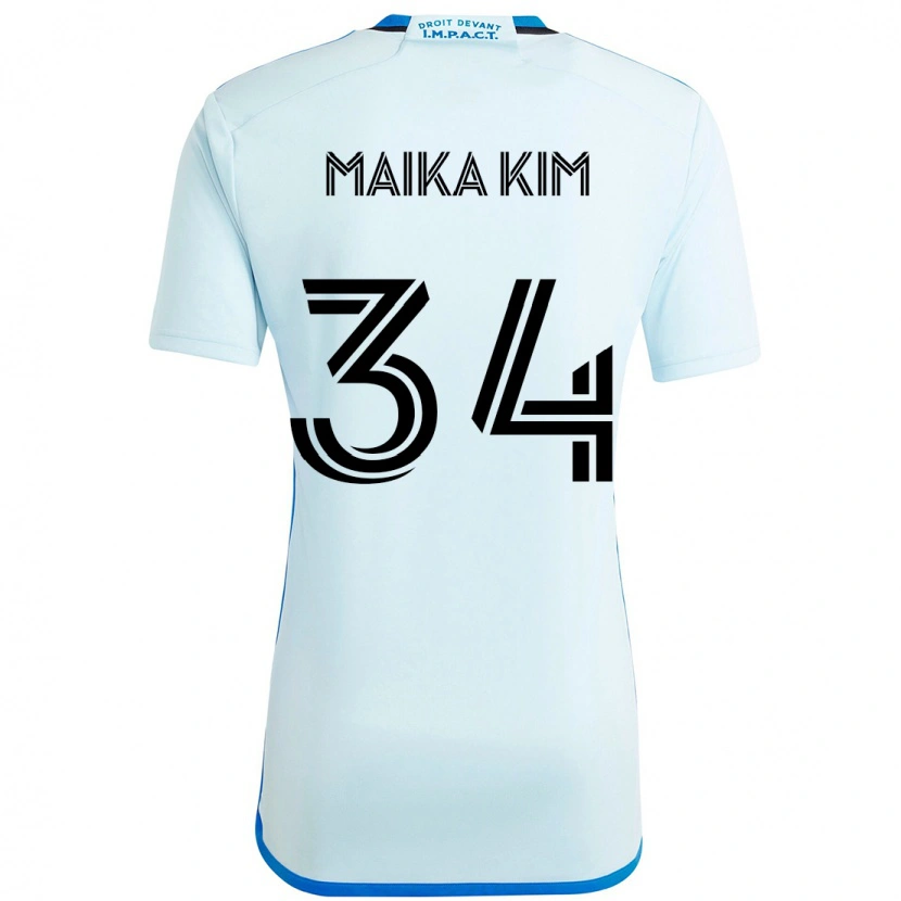 Danxen Herren Guerrier Maika Kim #34 Himmelblau Dunkelblau Auswärtstrikot Trikot 2025/26 T-Shirt