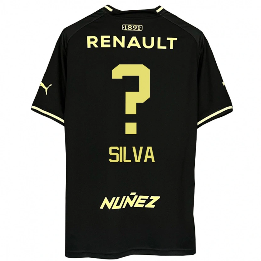 Danxen Herren Gastón Silva #0 Schwarz Gelb Auswärtstrikot Trikot 2025/26 T-Shirt