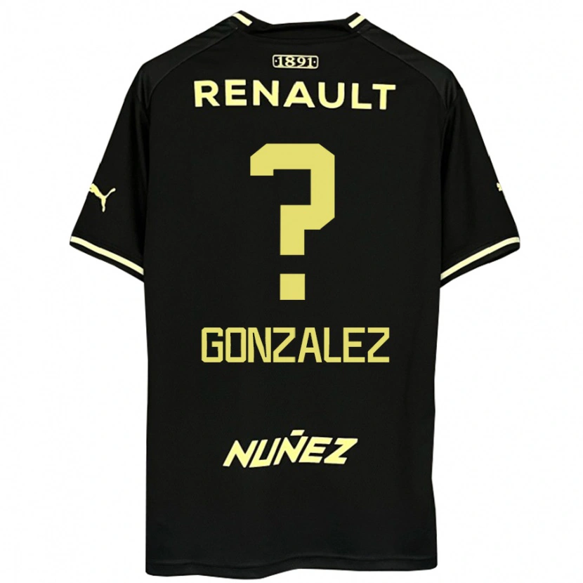 Danxen Herren Franco González #0 Schwarz Gelb Auswärtstrikot Trikot 2025/26 T-Shirt