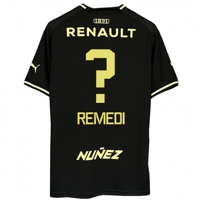 Danxen Herren Eric Remedi #0 Schwarz Gelb Auswärtstrikot Trikot 2025/26 T-Shirt