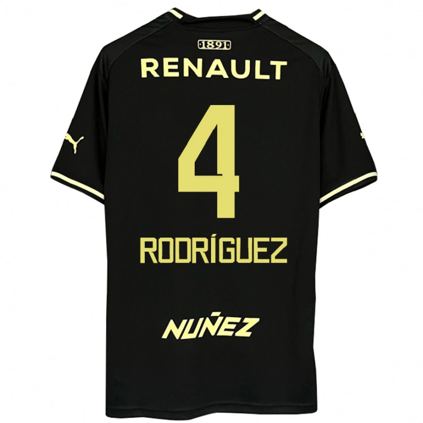 Danxen Herren Guzmán Rodríguez #4 Schwarz Gelb Auswärtstrikot Trikot 2025/26 T-Shirt