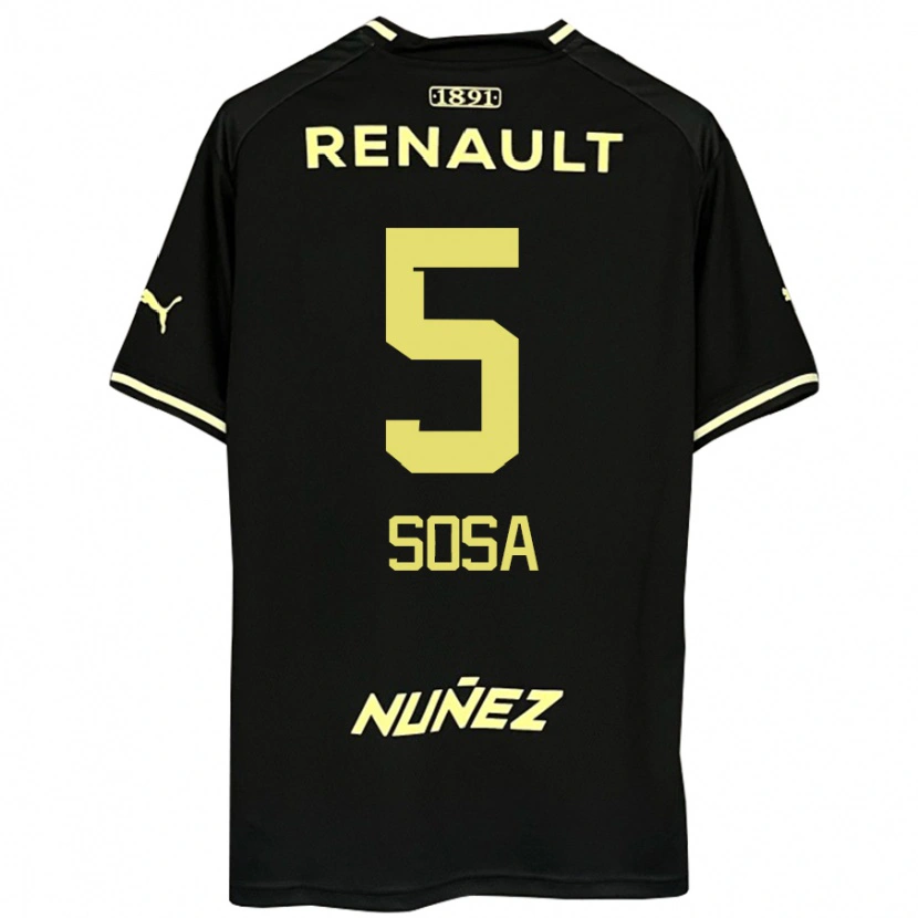 Danxen Herren Ignacio Sosa #5 Schwarz Gelb Auswärtstrikot Trikot 2025/26 T-Shirt