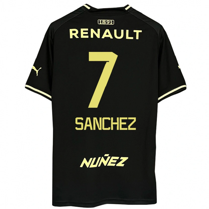Danxen Herren Carlos Sánchez #7 Schwarz Gelb Auswärtstrikot Trikot 2025/26 T-Shirt