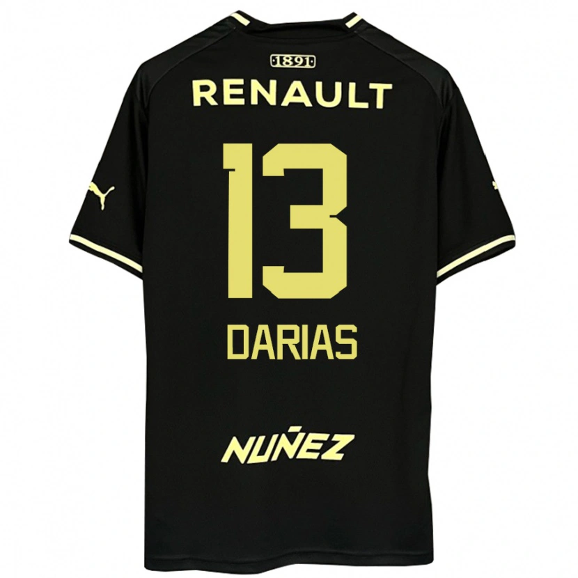 Danxen Herren Eduardo Darias #13 Schwarz Gelb Auswärtstrikot Trikot 2025/26 T-Shirt