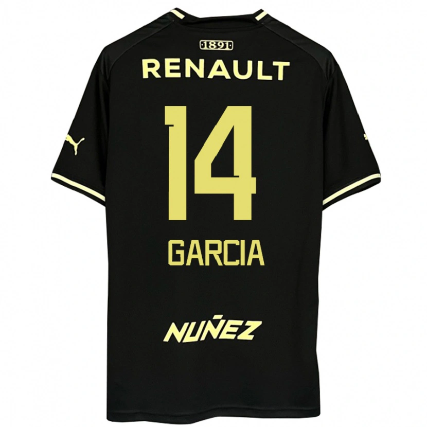 Danxen Herren Damián García #14 Schwarz Gelb Auswärtstrikot Trikot 2025/26 T-Shirt