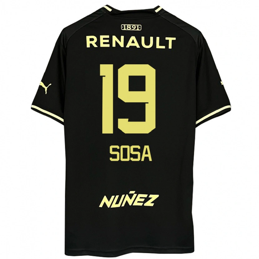 Danxen Herren Diego Sosa #19 Schwarz Gelb Auswärtstrikot Trikot 2025/26 T-Shirt