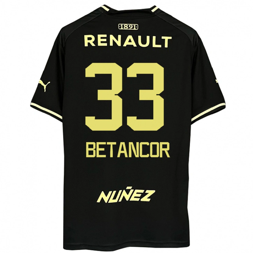 Danxen Herren Bruno Betancor #33 Schwarz Gelb Auswärtstrikot Trikot 2025/26 T-Shirt