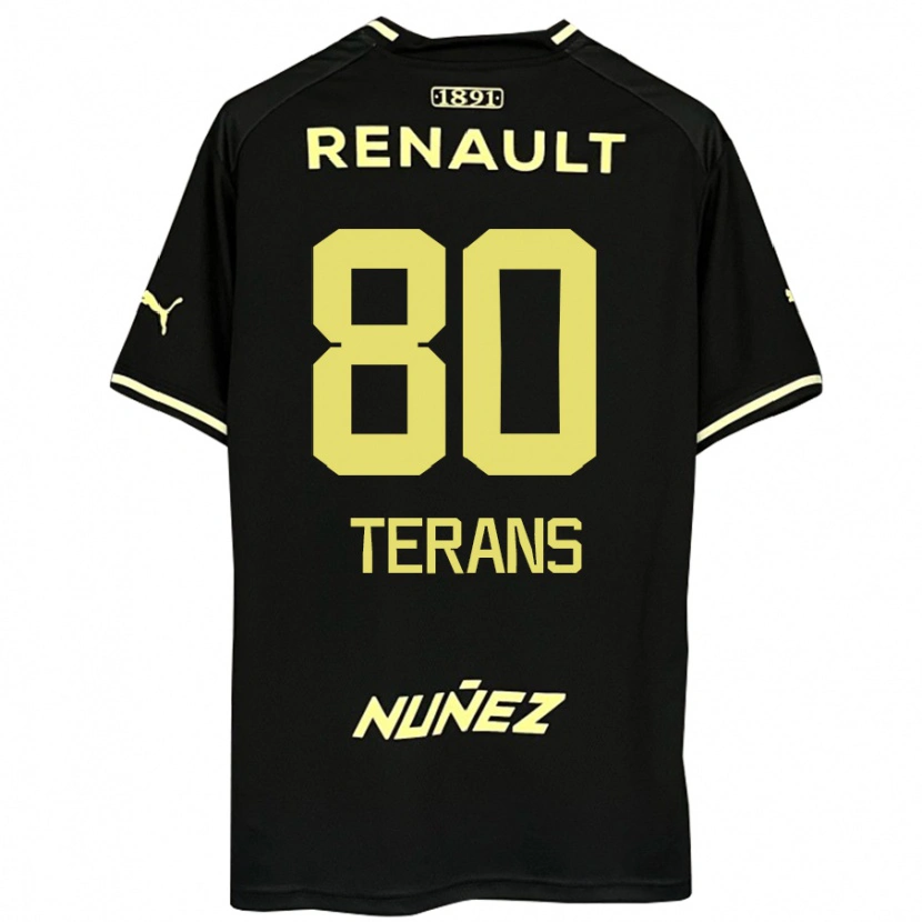 Danxen Herren David Terans #80 Schwarz Gelb Auswärtstrikot Trikot 2025/26 T-Shirt