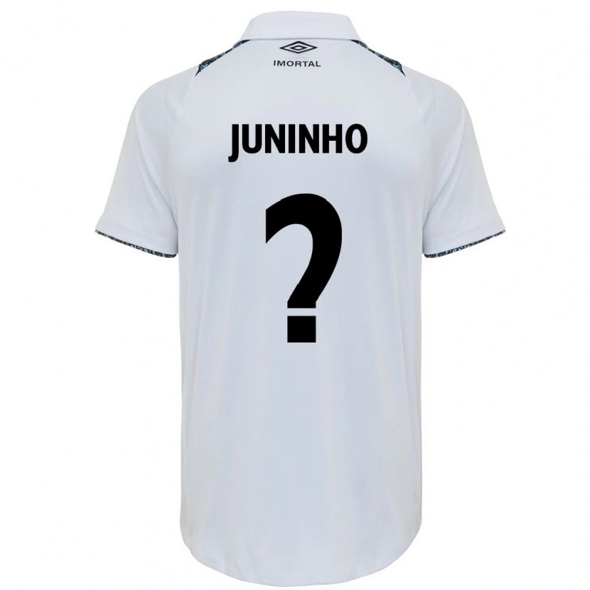 Danxen Herren Juninho #0 Weiß Blau Auswärtstrikot Trikot 2025/26 T-Shirt