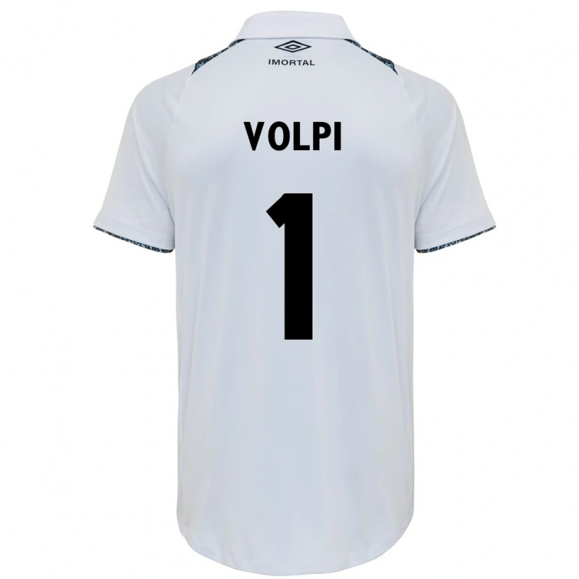 Danxen Herren Tiago Volpi #1 Weiß Blau Auswärtstrikot Trikot 2025/26 T-Shirt