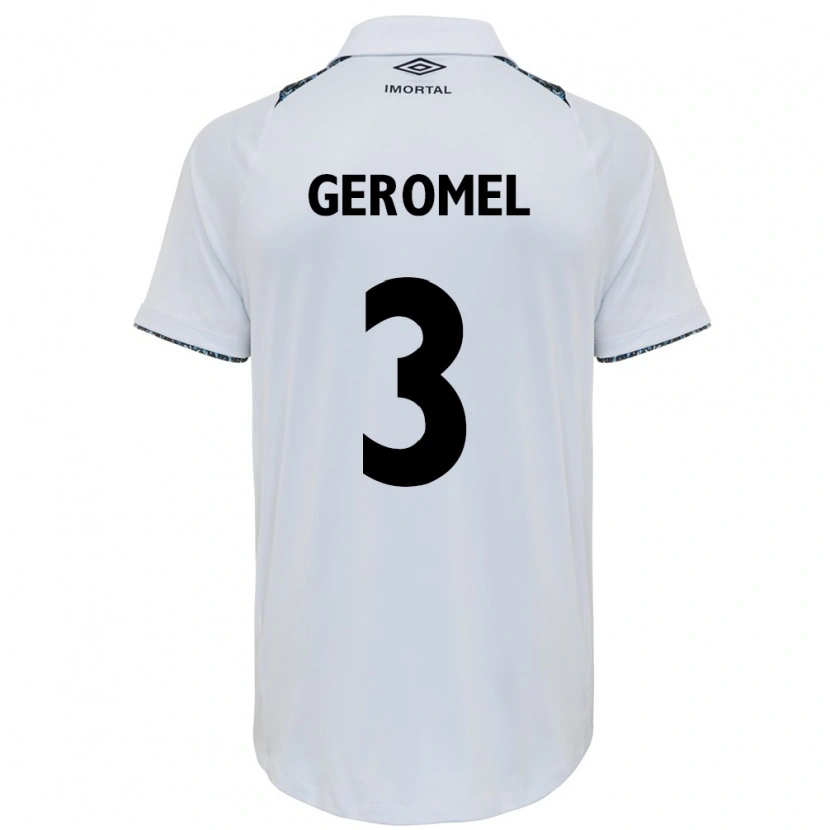 Danxen Herren Pedro Geromel #3 Weiß Blau Auswärtstrikot Trikot 2025/26 T-Shirt