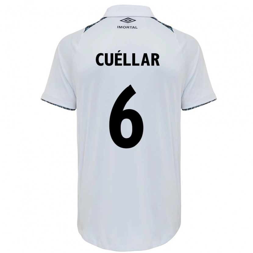 Danxen Herren Gustavo Cuéllar #6 Weiß Blau Auswärtstrikot Trikot 2025/26 T-Shirt