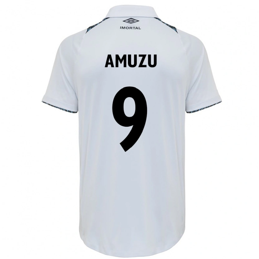 Danxen Herren Francis Amuzu #9 Weiß Blau Auswärtstrikot Trikot 2025/26 T-Shirt