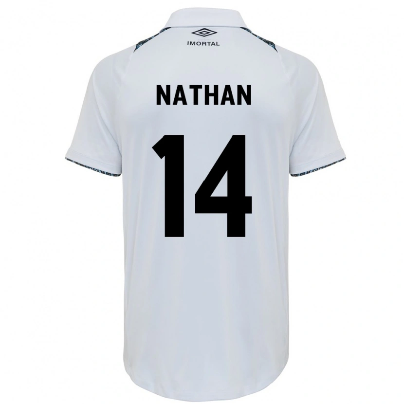 Danxen Herren Nathan #14 Weiß Blau Auswärtstrikot Trikot 2025/26 T-Shirt