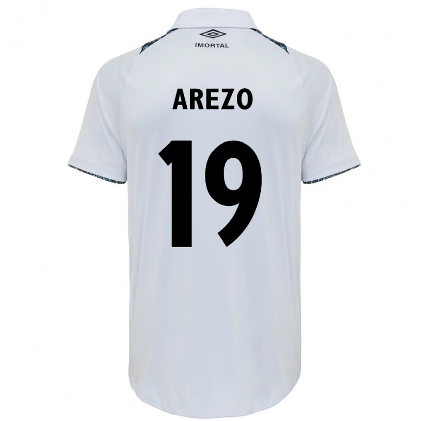 Danxen Herren Matías Arezo #19 Weiß Blau Auswärtstrikot Trikot 2025/26 T-Shirt