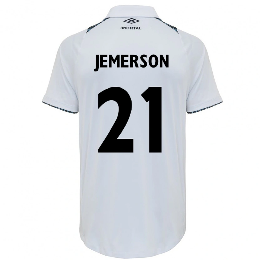 Danxen Herren Jemerson #21 Weiß Blau Auswärtstrikot Trikot 2025/26 T-Shirt