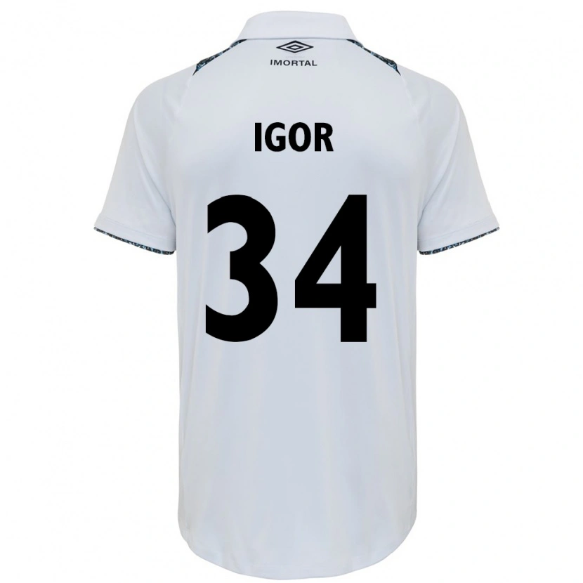 Danxen Herren Igor Serrote #34 Weiß Blau Auswärtstrikot Trikot 2025/26 T-Shirt
