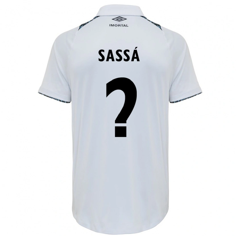 Danxen Herren Sassá #0 Weiß Blau Auswärtstrikot Trikot 2025/26 T-Shirt