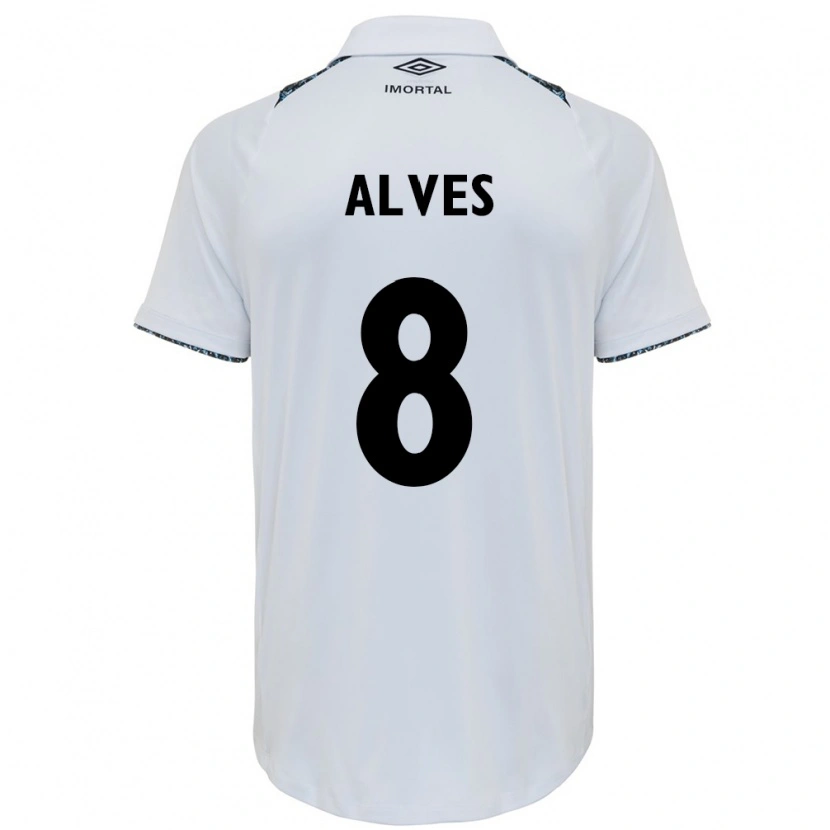 Danxen Herren Fernanda Berti Alves #8 Weiß Blau Auswärtstrikot Trikot 2025/26 T-Shirt