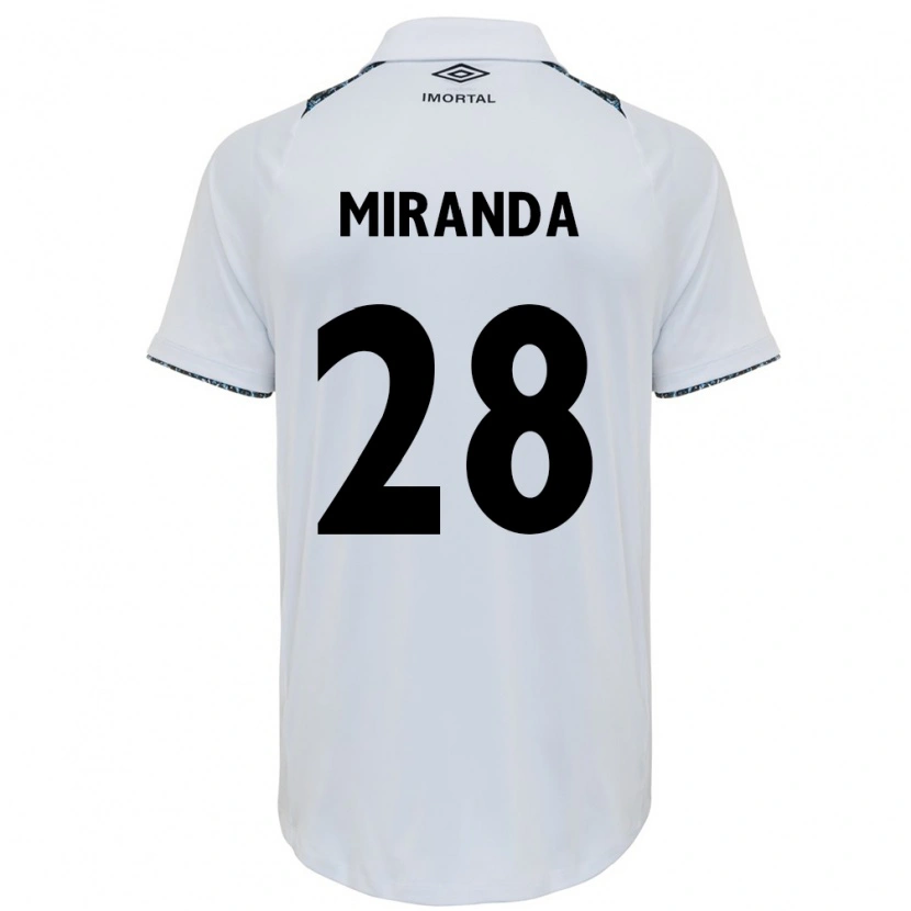 Danxen Herren Paulo Miranda #28 Weiß Blau Auswärtstrikot Trikot 2025/26 T-Shirt