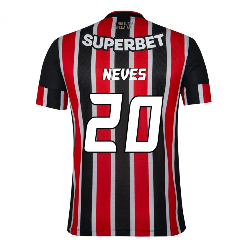 Danxen Herren Gabriel Neves #20 Schwarz Rot Auswärtstrikot Trikot 2025/26 T-Shirt