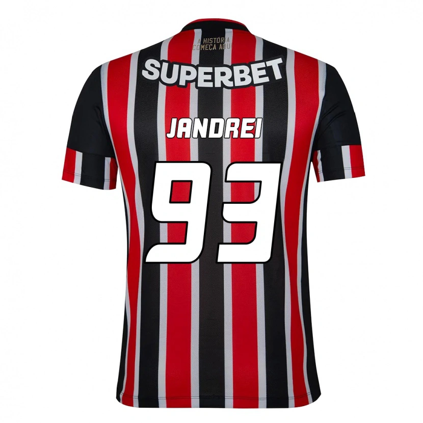 Danxen Herren Jandrei #93 Schwarz Rot Auswärtstrikot Trikot 2025/26 T-Shirt