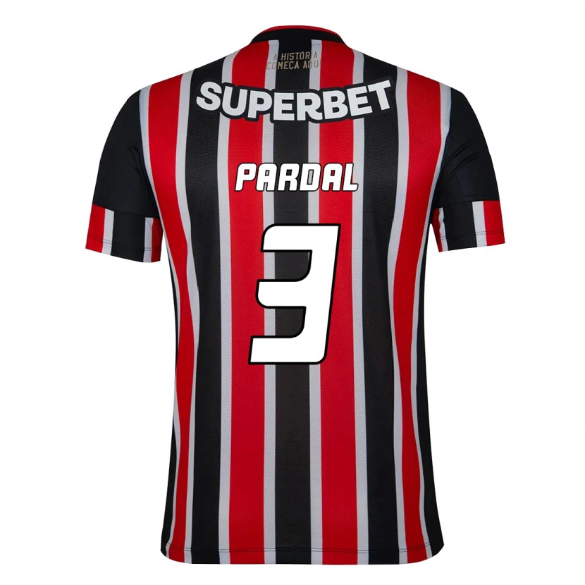 Danxen Herren Pardal #3 Schwarz Rot Auswärtstrikot Trikot 2025/26 T-Shirt