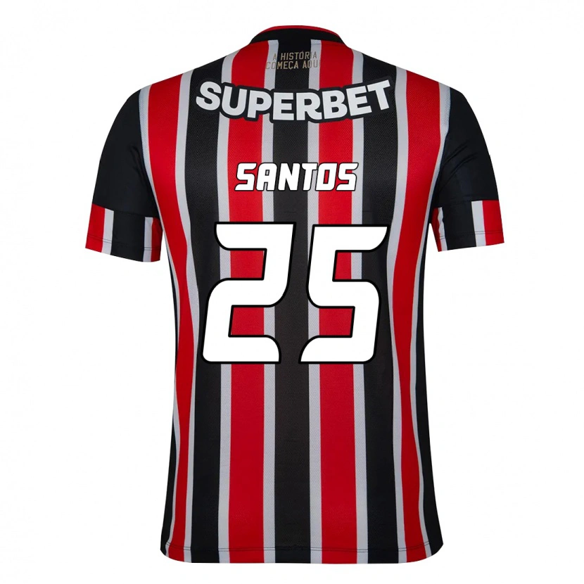Danxen Herren Mariana Santos #25 Schwarz Rot Auswärtstrikot Trikot 2025/26 T-Shirt