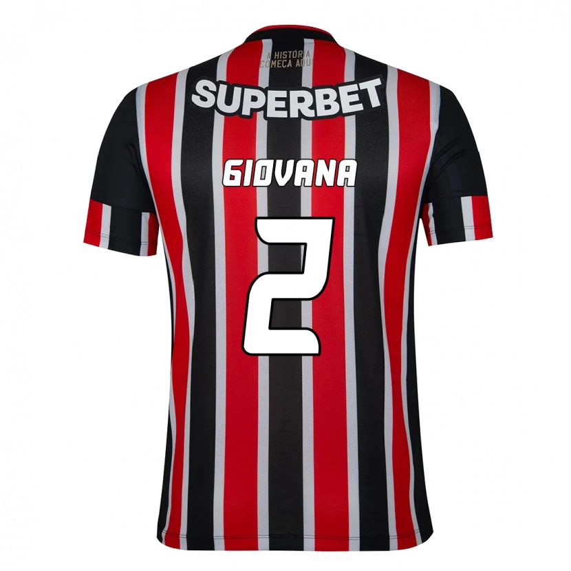 Danxen Herren Giovana #2 Schwarz Rot Auswärtstrikot Trikot 2025/26 T-Shirt