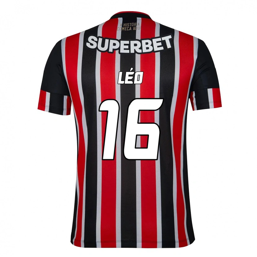 Danxen Herren Leo #16 Schwarz Rot Auswärtstrikot Trikot 2025/26 T-Shirt
