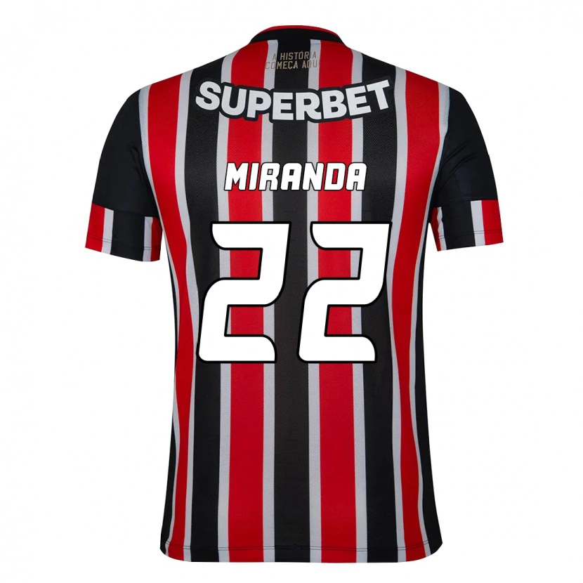 Danxen Herren Miranda #22 Schwarz Rot Auswärtstrikot Trikot 2025/26 T-Shirt
